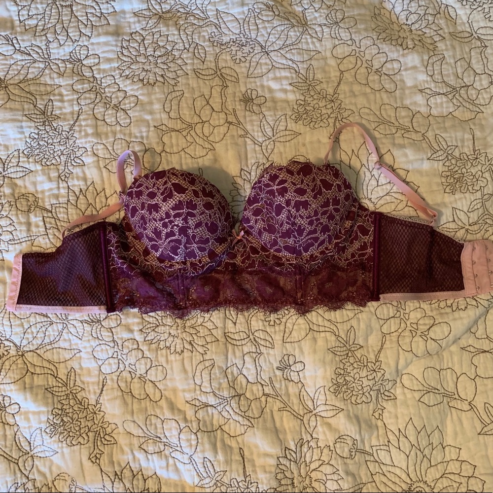 Victoria’s Secret Dream Angels Maroon Lace Bra